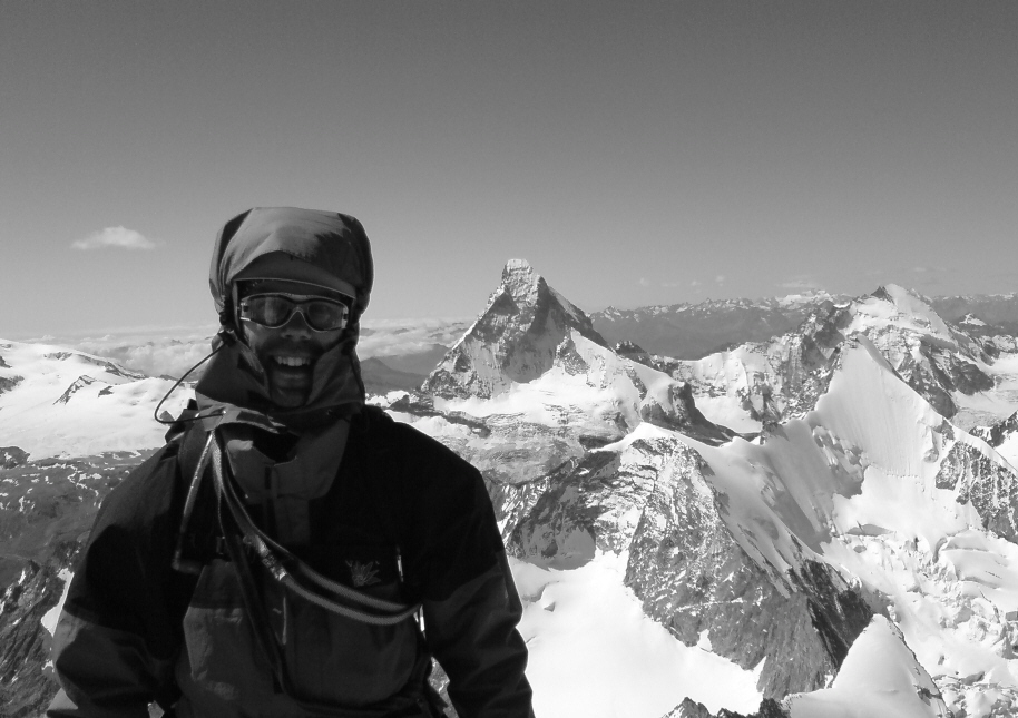Matthias in den Walliser Alpen.